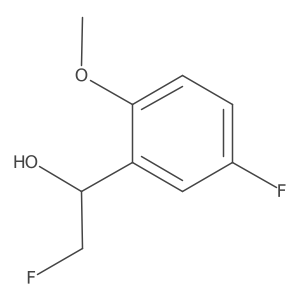 2-Fluoro-1-(5-fluoro-2-methoxyphenyl)ethan-1-ol Structure