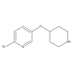 2-Bromo-5-(piperidin-4-yloxy)pyridine结构式