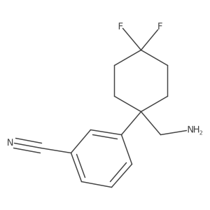 3-[1-(Aminomethyl)-4,4-difluorocyclohexyl]benzonitrile Structure