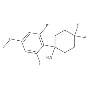 1-(2,6-Difluoro-4-methoxyphenyl)-4,4-difluorocyclohexan-1-amine Structure