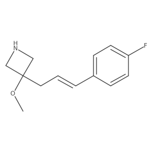 3-[3-(4-Fluorophenyl)prop-2-en-1-yl]-3-methoxyazetidine结构式