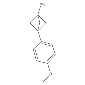 3-(4-Methoxyphenyl)bicyclo[1.1.1]pentan-1-amine结构式