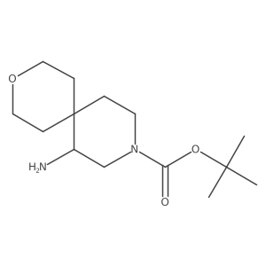 tert-Butyl 7-amino-3-oxa-9-azaspiro[5.5]undecane-9-carboxylate Structure