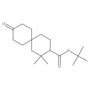 tert-Butyl 2,2-dimethyl-9-oxo-3-azaspiro[5.5]undecane-3-carboxylate结构式