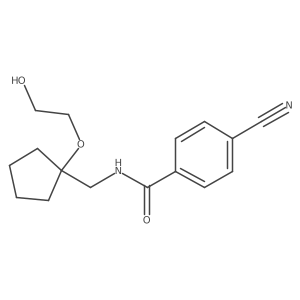 4-cyano-N-((1-(2-hydroxyethoxy)cyclopentyl)methyl)benzamide结构式