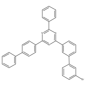 2-([1,1'-Biphenyl]-4-yl)-4-(3'-bromo-[1,1'-biphenyl]-3-yl)-6-phenyl-1,3,5-triazine结构式