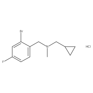 N-(2-bromo-4-fluorobenzyl)-1-cyclopropyl-N-methylmethanamine hydrochloride Structure