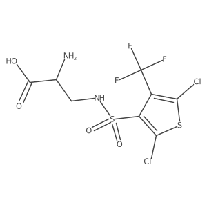 2-Amino-3-[2,5-dichloro-4-(trifluoromethyl)thiophene-3-sulfonamido]propanoic acid Structure