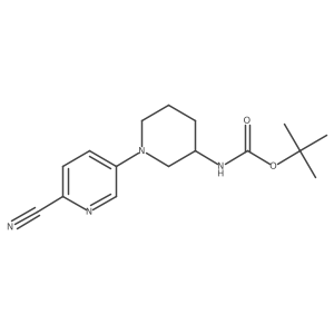 tert-butyl N-[1-(6-cyanopyridin-3-yl)piperidin-3-yl]carbamate结构式