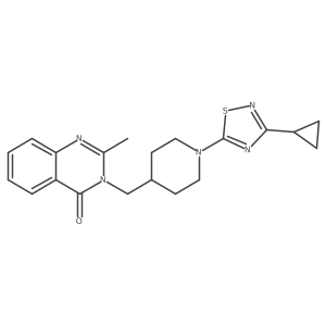 3-{[1-(3-Cyclopropyl-1,2,4-thiadiazol-5-yl)piperidin-4-yl]methyl}-2-methyl-3,4-dihydroquinazolin-4-one Structure
