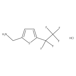 [5-(1,1,2,2,2-Pentafluoroethyl)thiophen-2-yl]methanamine;hydrochloride Structure