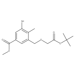 Methyl 3-{[2-(tert-butoxy)-2-oxoethoxy]methyl}-4-methyl-5-sulfanylbenzoate结构式