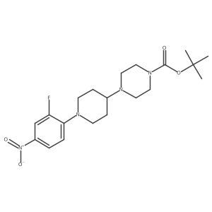 Tert-butyl 4-(1-(2-fluoro-4-nitrophenyl)piperidin-4-yl)piperazine-1-carboxylate Structure