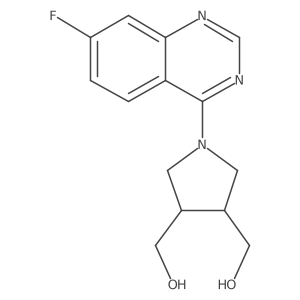 [1-(7-Fluoroquinazolin-4-yl)-4-(hydroxymethyl)pyrrolidin-3-yl]methanol Structure