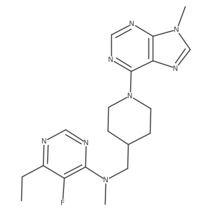 6-ethyl-5-fluoro-N-methyl-N-{[1-(9-methyl-9H-purin-6-yl)piperidin-4-yl]methyl}pyrimidin-4-amine结构式