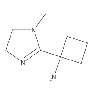 1-(1-methyl-4,5-dihydro-1H-imidazol-2-yl)cyclobutan-1-amine结构式