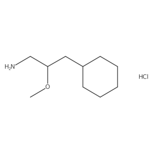 3-Cyclohexyl-2-methoxypropan-1-amine hydrochloride结构式