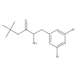 Tert-butyl 2-amino-3-(2,6-dibromopyridin-4-yl)propanoate结构式