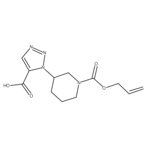 1-{1-[(prop-2-en-1-yloxy)carbonyl]piperidin-3-yl}-1H-1,2,3-triazole-5-carboxylic acid Structure