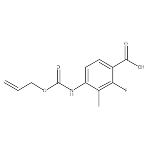 2-Fluoro-3-methyl-4-{[(prop-2-en-1-yloxy)carbonyl]amino}benzoic acid结构式