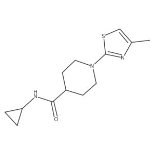 N-cyclopropyl-1-(4-methyl-1,3-thiazol-2-yl)piperidine-4-carboxamide Structure