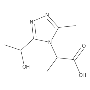 2-(3-(1-Hydroxyethyl)-5-methyl-4H-1,2,4-triazol-4-yl)propanoic acid结构式