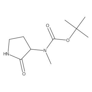 tert-butyl N-methyl-N-(2-oxopyrrolidin-3-yl)carbamate结构式