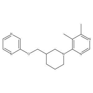 4,5-Dimethyl-6-{3-[(pyrazin-2-yloxy)methyl]piperidin-1-yl}pyrimidine Structure