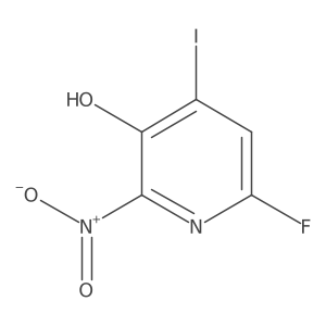 6-Fluoro-4-iodo-2-nitropyridin-3-ol结构式