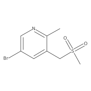Pyridine, 5-bromo-2-methyl-3-[(methylsulfonyl)methyl]- Structure