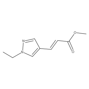 methyl (2E)-3-(1-ethyl-1H-pyrazol-4-yl)prop-2-enoate结构式