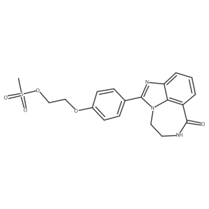 Imidazo[4,5,1-jk][1,4]benzodiazepin-7(4H)-one, 5,6-dihydro-2-[4-[2-[(methylsulfonyl)oxy]ethoxy]phenyl]- Structure