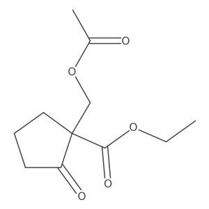 Ethyl 1-(acetoxymethyl)-2-oxocyclopentanecarboxylate Structure