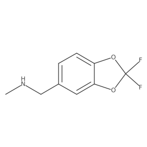 1,3-Benzodioxole-5-methanamine, 2,2-difluoro-N-methyl-结构式