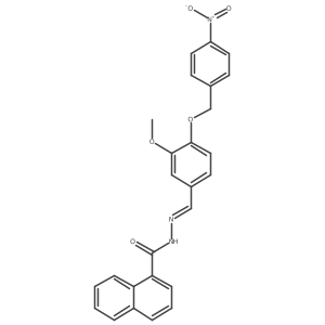 1-Naphthalenecarboxylic acid, 2-[[3-methoxy-4-[(4-nitrophenyl)methoxy]phenyl]methylene]hydrazide结构式