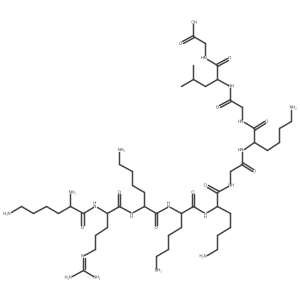 L-Lysyl-N~5~-(diaminomethylidene)-L-ornithyl-L-lysyl-L-lysyl-L-lysylglycyl-L-lysylglycyl-L-leucylglycine Structure