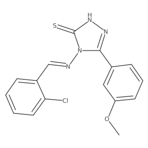 4-((2-Chlorobenzylidene)amino)-5-(3-methoxyphenyl)-4H-1,2,4-triazole-3-thiol Structure