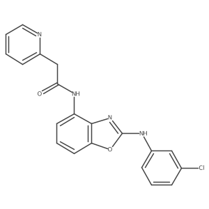 2-Pyridineacetamide,n-[2-[(3-chlorophenyl)amino]-4-benzoxazolyl]- Structure