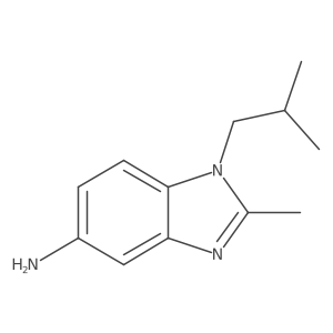 2-Methyl-1-(2-methylpropyl)benzimidazol-5-amine结构式