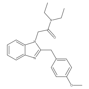 N,N-diethyl-2-{2-[(4-methoxyphenyl)methyl]-1H-1,3-benzodiazol-1-yl}acetamide Structure