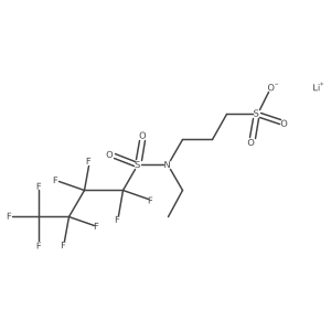 Lithium 3-[ethyl[(perfluorobutyl)sulfonyl]amino]propanesulfonate结构式