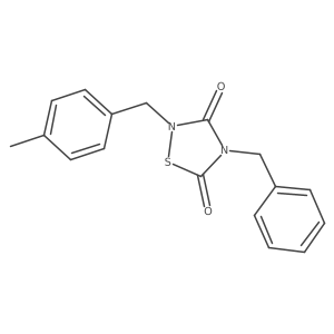 4-Benzyl-2-(4-methyl-benzyl)-[1,2,4]thiadiazolidine-3,5-dione Structure