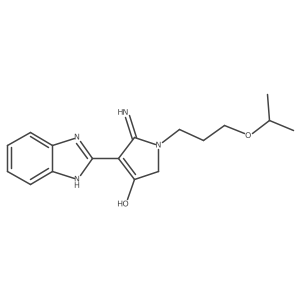 5-amino-4-(1H-benzo[d]imidazol-2-yl)-1-(3-isopropoxypropyl)-1H-pyrrol-3(2H)-one Structure