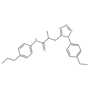 N-(4-ethoxyphenyl)-2-{[1-(4-ethylphenyl)-1H-tetrazol-5-yl]sulfanyl}propanamide Structure