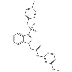 2-(3-((4-fluorobenzyl)sulfonyl)-1H-indol-1-yl)-N-(3-methoxyphenyl)acetamide Structure