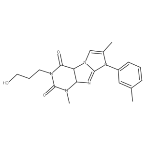 2-(3-Hydroxypropyl)-4,7-dimethyl-6-(3-methylphenyl)-4a,9a-dihydropurino[7,8-a]imidazole-1,3-dione Structure