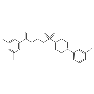 N-(2-((4-(3-chlorophenyl)piperazin-1-yl)sulfonyl)ethyl)-3,5-dimethylbenzamide Structure