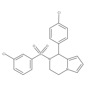 1-(4-Chlorophenyl)-2-((3-chlorophenyl)sulfonyl)-1,2,3,4-tetrahydropyrrolo[1,2-a]pyrazine结构式