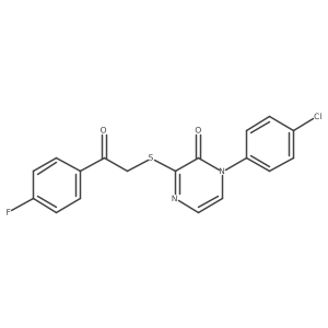 1-(4-chlorophenyl)-3-((2-(4-fluorophenyl)-2-oxoethyl)thio)pyrazin-2(1H)-one Structure
