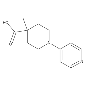 4-Methyl-1-(pyridin-4-yl)piperidine-4-carboxylic acid结构式
